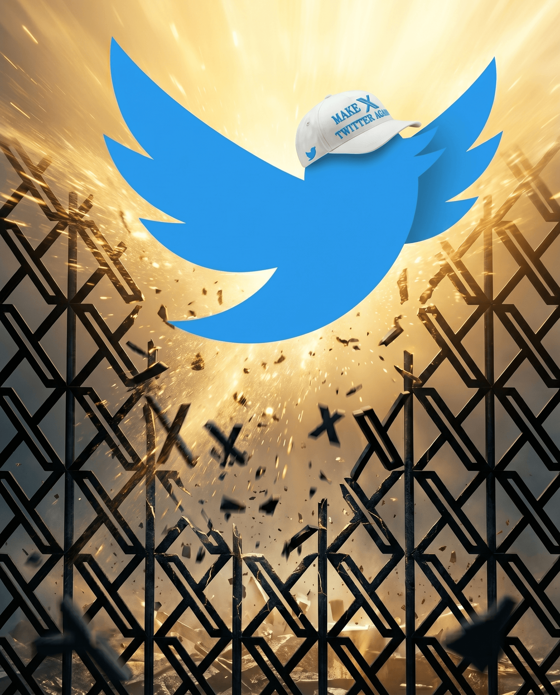 MXTA bird breaking through the X